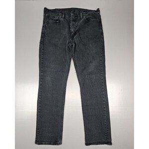 Levis 511 Jean Mens 38x32 Black Slim Straight‎ Denim 5 Pocket.